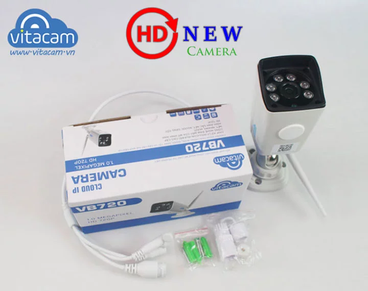 Camera Vitacam VB720 Wi-Fi ngoài trời 1MP (HD 720p)