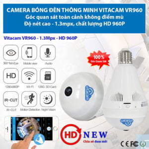 Vitacam VR960 - Camera panorama góc siêu rộng, 1.3MP (HD 960P) | HDnew Camera