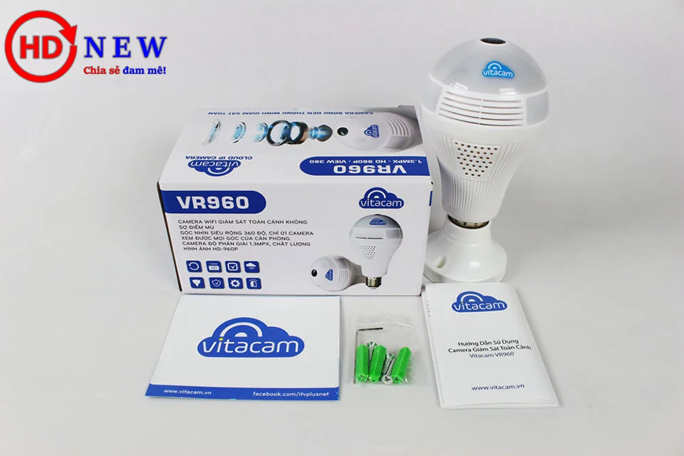 Vitacam VR960 - Camera panorama góc siêu rộng, 1.3MP (HD 960P) | HDnew Camera