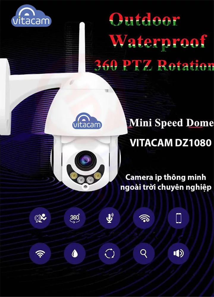 Vitacam DZ1080 | Camera IP quay quét 2.MP (Full HD 1080p) | HDnew Camera