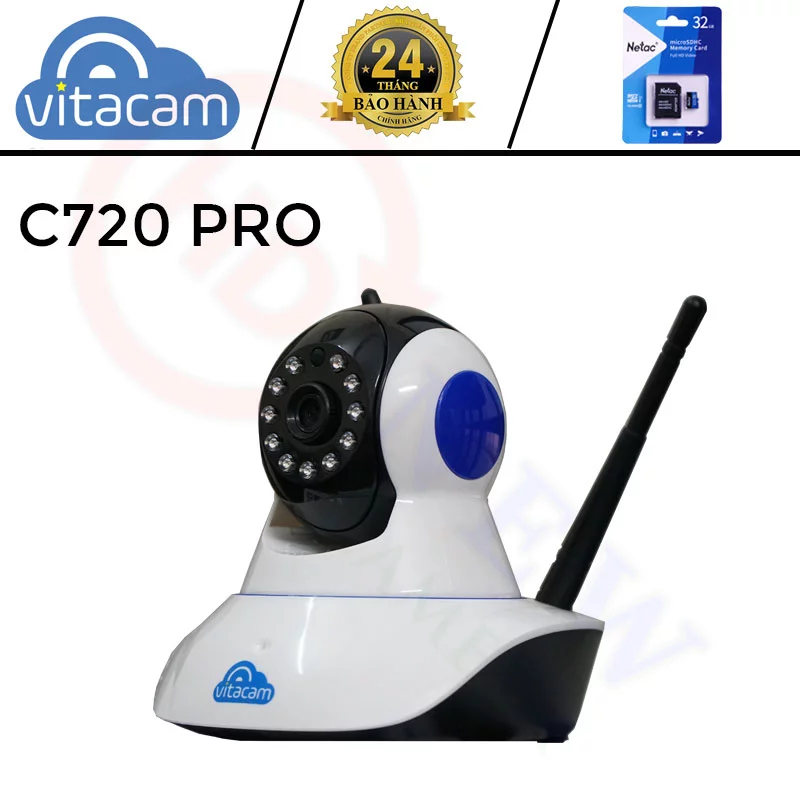 Vitacam C720 Pro - Camera IP Full HD, hỗ trợ chuẩn nén H.265X | HDnew Camera & CCTV