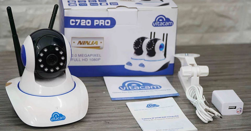Vitacam C720 Pro - Camera IP Full HD, hỗ trợ chuẩn nén H.265X | HDnew Camera & CCTV