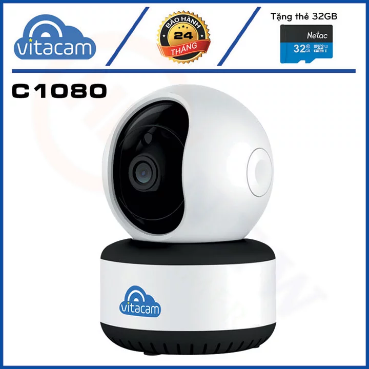 Vitacam C1080 - Full HD 1080p, H.265X, quay quét theo chuyển động | HDnew CCTV