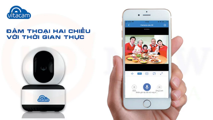 Vitacam C1080 - Full HD 1080p, H.265X, quay quét theo chuyển động | HDnew CCTV Vitacam C1080 - Full HD 1080p, H.265X, quay quét theo chuyển động | HDnew CCTV