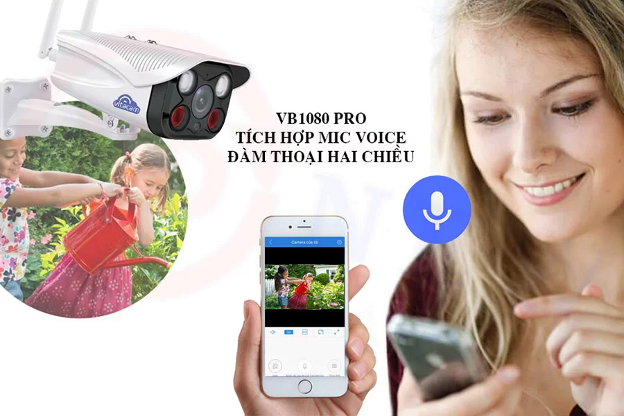 Vitacam VB1080 Pro - Camera IP Wi-Fi Full HD 1080p, đèn quan sát màu ngày đêm | HDnew CCTV