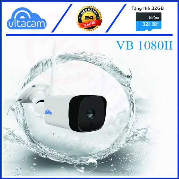 Vitacam VB1080 II - Camera IP Wi-Fi 2MP góc siêu rộng (chuyên lắp ngoài trời) | HDnew CCTV