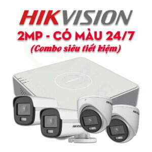 Bộ camera quan sát Hikvision HDTVI 2MP ColorVu, có màu 24/7 (combo siêu tiết kiệm)