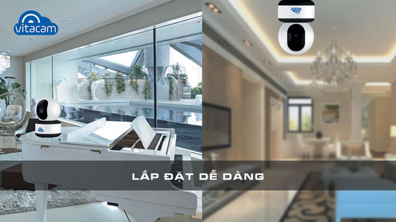 Vitacam C1080 Pro - Camera IP 3MP góc siêu rộng, công nghệ AI, xoay 360 độ | HDnew CCTV