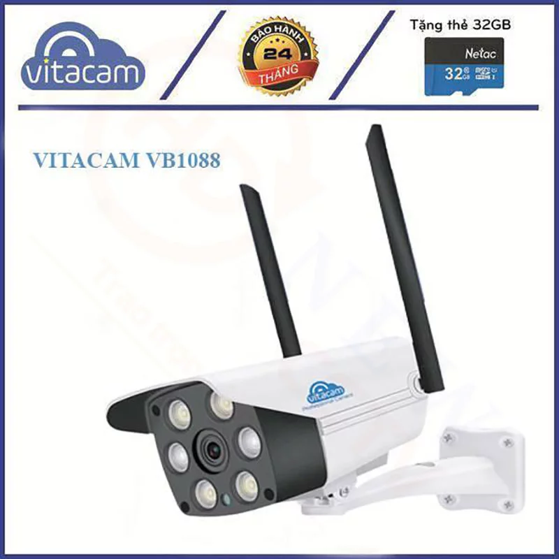 Vitacam VB1088 - Camera IP ngoài trời 2MP Starlight (quan sát màu ngày đêm) | HDnew CCTV
