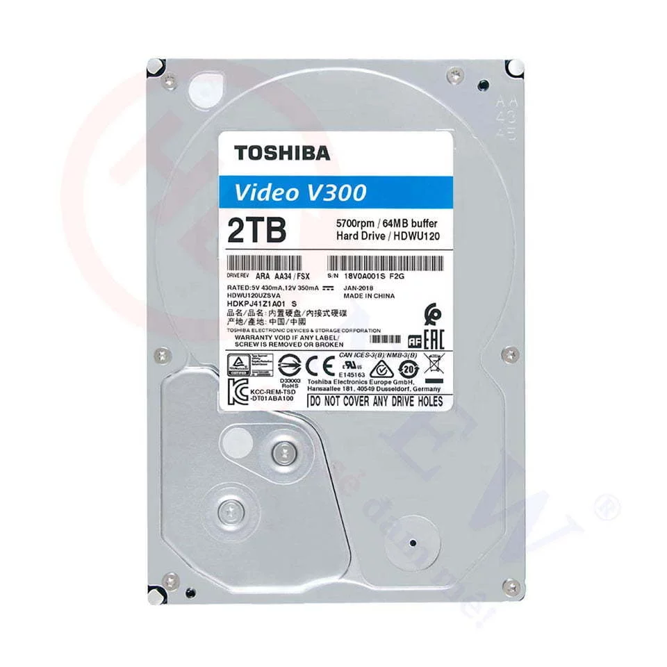 Ổ cứng Toshiba V300 2TB (HDWU120UZSVA) | HDnew CCTV