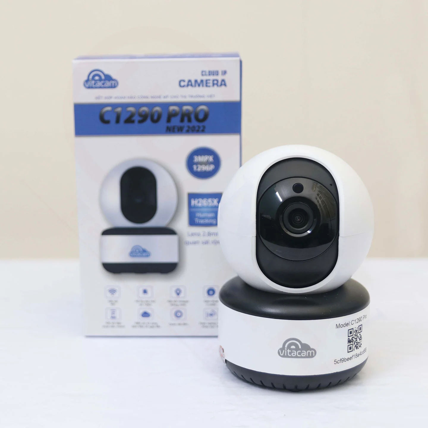 Vitacam C1290 Pro - Camera IP 3MP, lens 2.8mm góc siêu rộng - HDnew CCTV